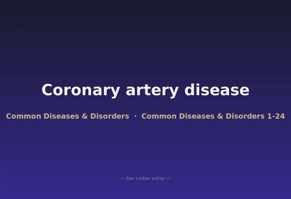 Coronary artery disease